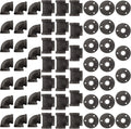 60 Pack 3/4 in Cast Iron Pipe Fittings - DIY Industrial Kit