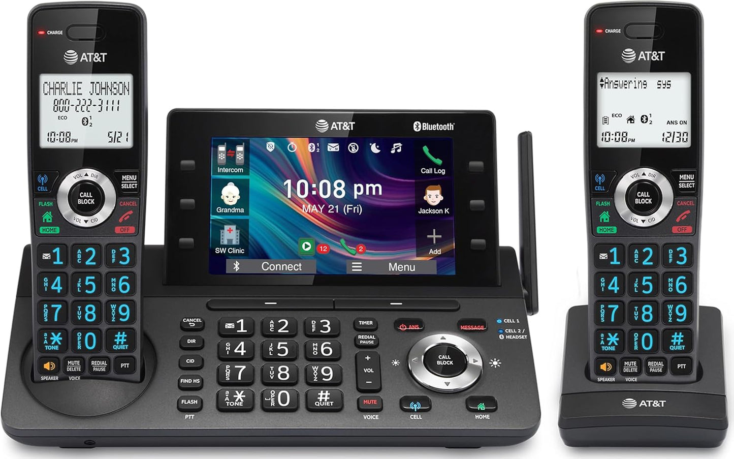 AT&T 2-Handset DECT 6.0 Cordless Phone with Color Display