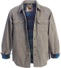 Gioberti Men's Cotton Twill Shirt Jacket with Flannel Lining - Warm