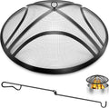 Fire Pit Spark Screen 24 in Round Cover - Heavy Duty Protection