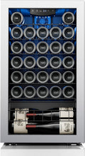 Wine Fridge 32 Bottle Wine Cooler - Digital Temp Control 38-65F