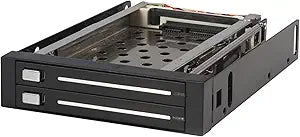 StarTech 2 Drive 2.5in Trayless Hot Swap SATA Mobile Rack