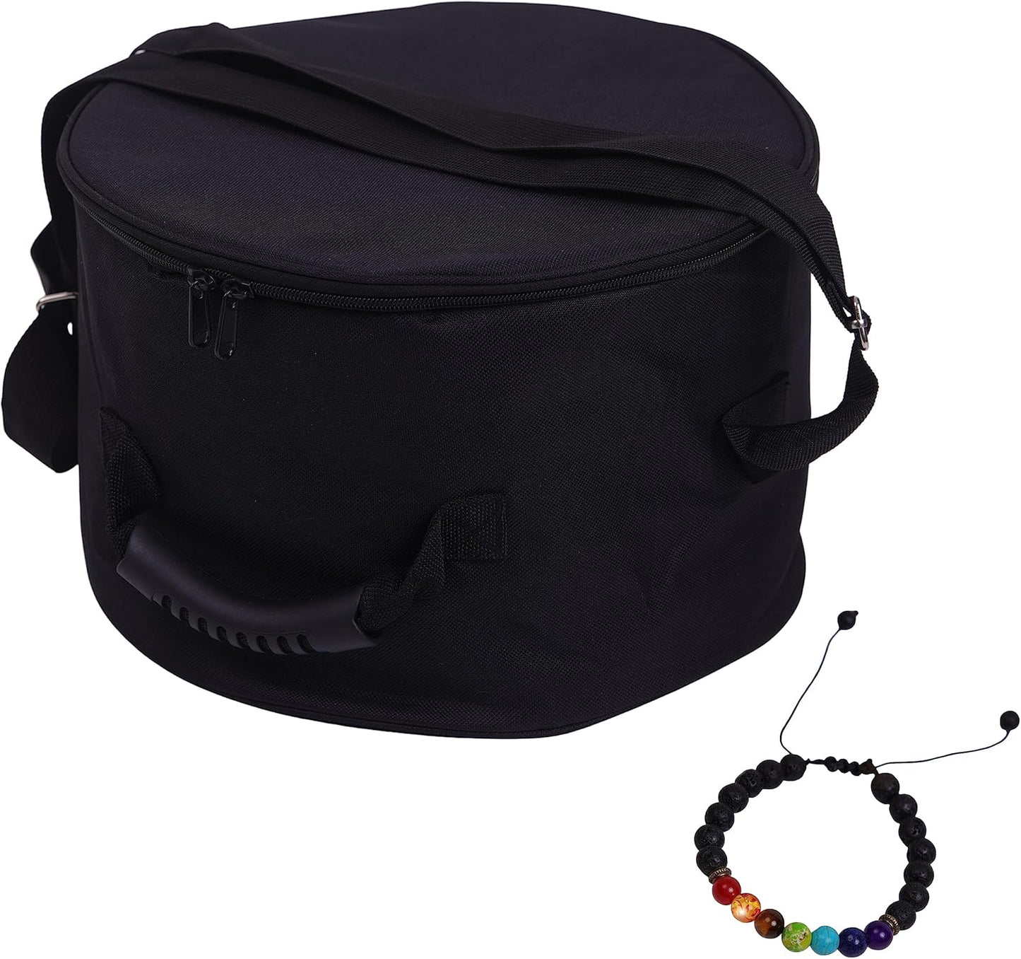 Singing Bowl Carry Case - 12 Inch Black Padded Bag for Travel