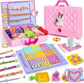2-in-1 400 Pcs Friendship Bracelet Making Kit for Girls - Portable
