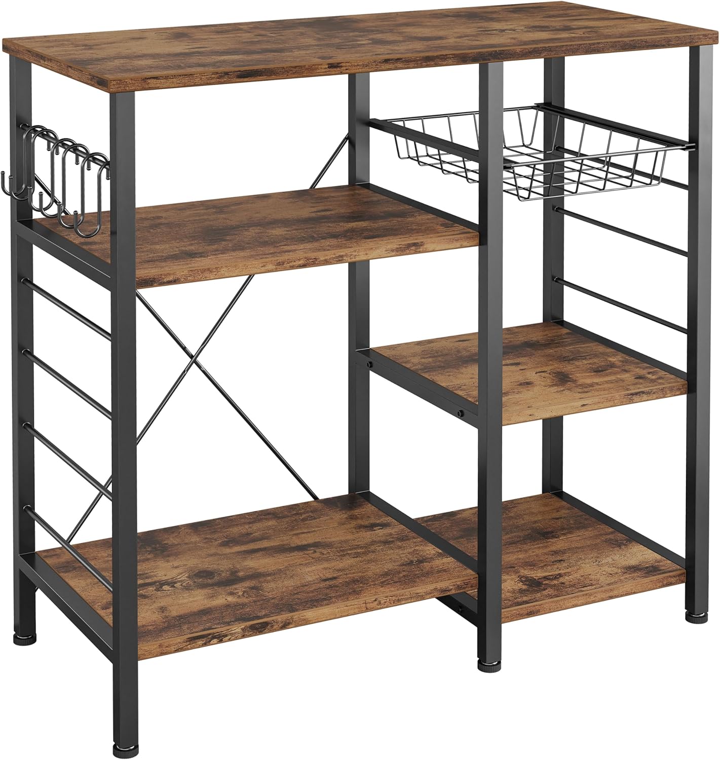 IRONCK Kitchen Bakers Rack with 6 Hooks