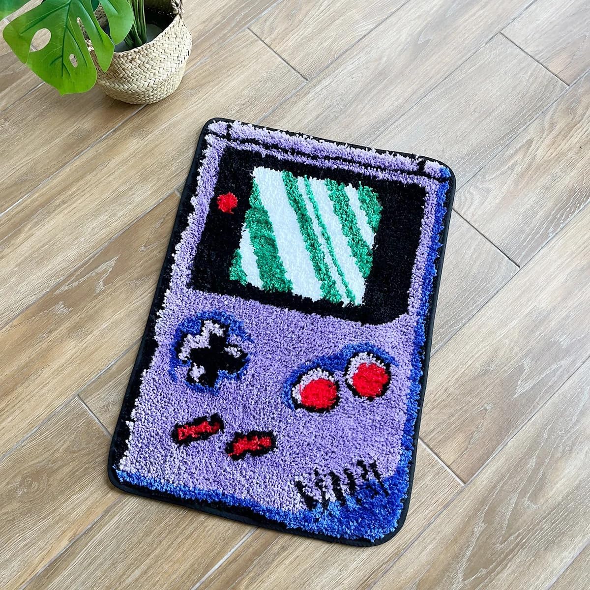 LAKEA Purple Games Console Rug: Nostalgic Fun & Anti-Slip Comfort