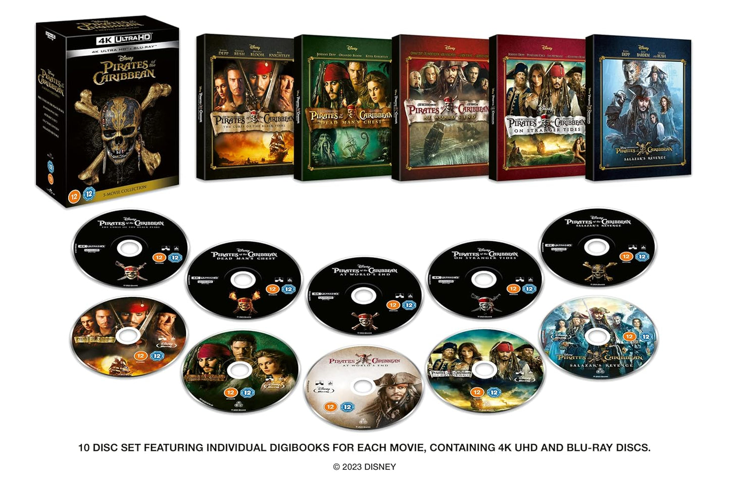 Pirates of The Caribbean 1-5 UHD Box Set for Epic Movie Nights