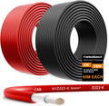 10AWG Solar Panel Wire 200ft Red & 200ft Black - Durable Tinned Copper