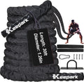 Battle Ropes for Home Gym 1.26in 30ft - Heavy Training Rope