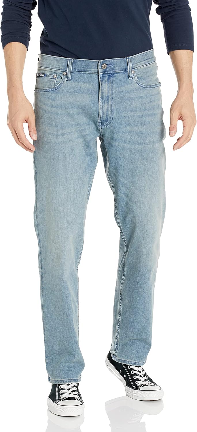 Calvin Klein Mens Straight High Stretch Jeans for Ultimate Comfort