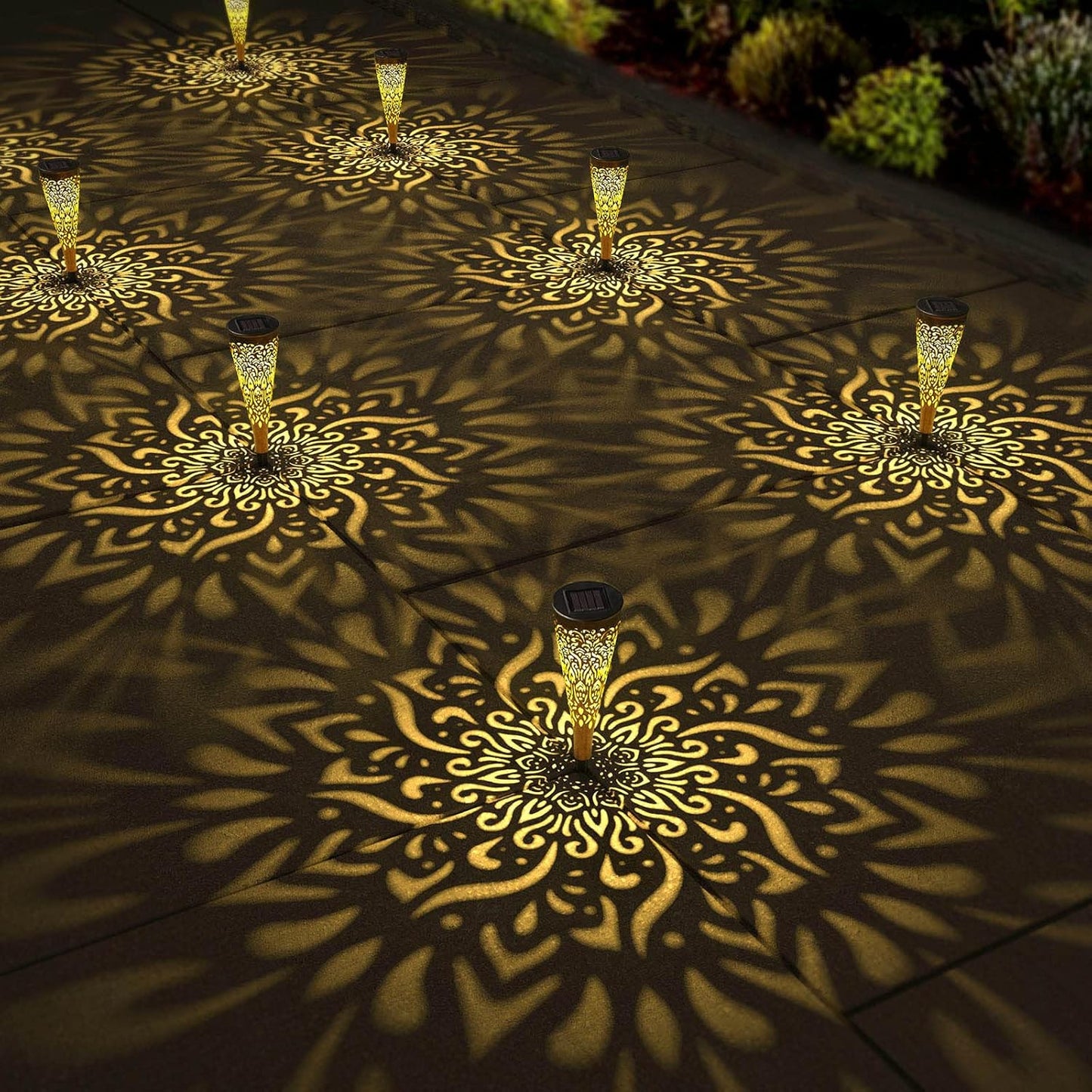 6 Pack Solar Lights Outdoor Garden Decorative Pathway Lights