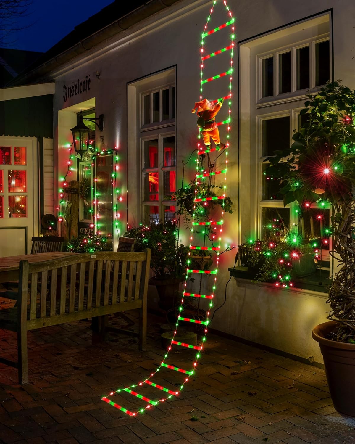 Toodour LED Christmas Lights - 10ft Decorative Ladder Lights