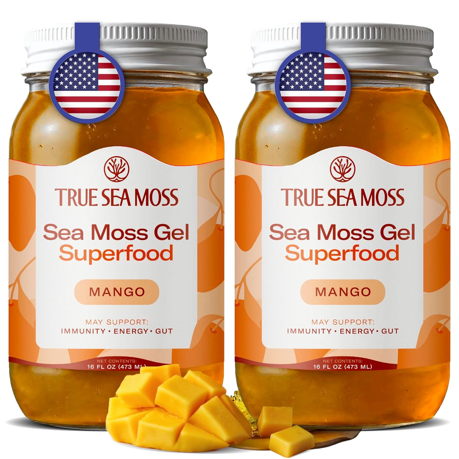 TrueSeaMoss Sea Moss Gel with Mango - Fresh & Natural Goodness
