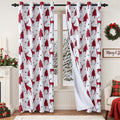 EMEMA Christmas Buffalo Plaid Curtains Reindeer Checkered Panels