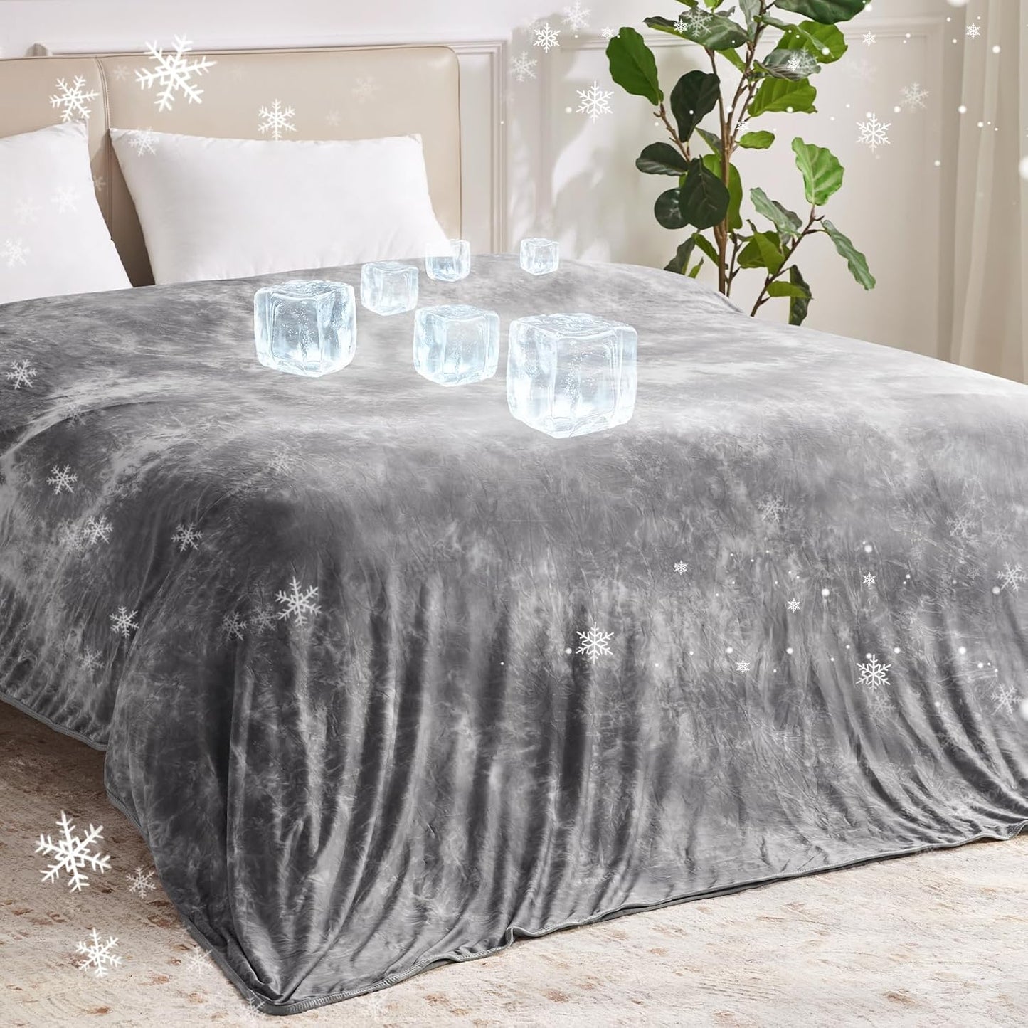 Guohaoi Cooling Blanket Queen Size for Hot Sleepers and Summer
