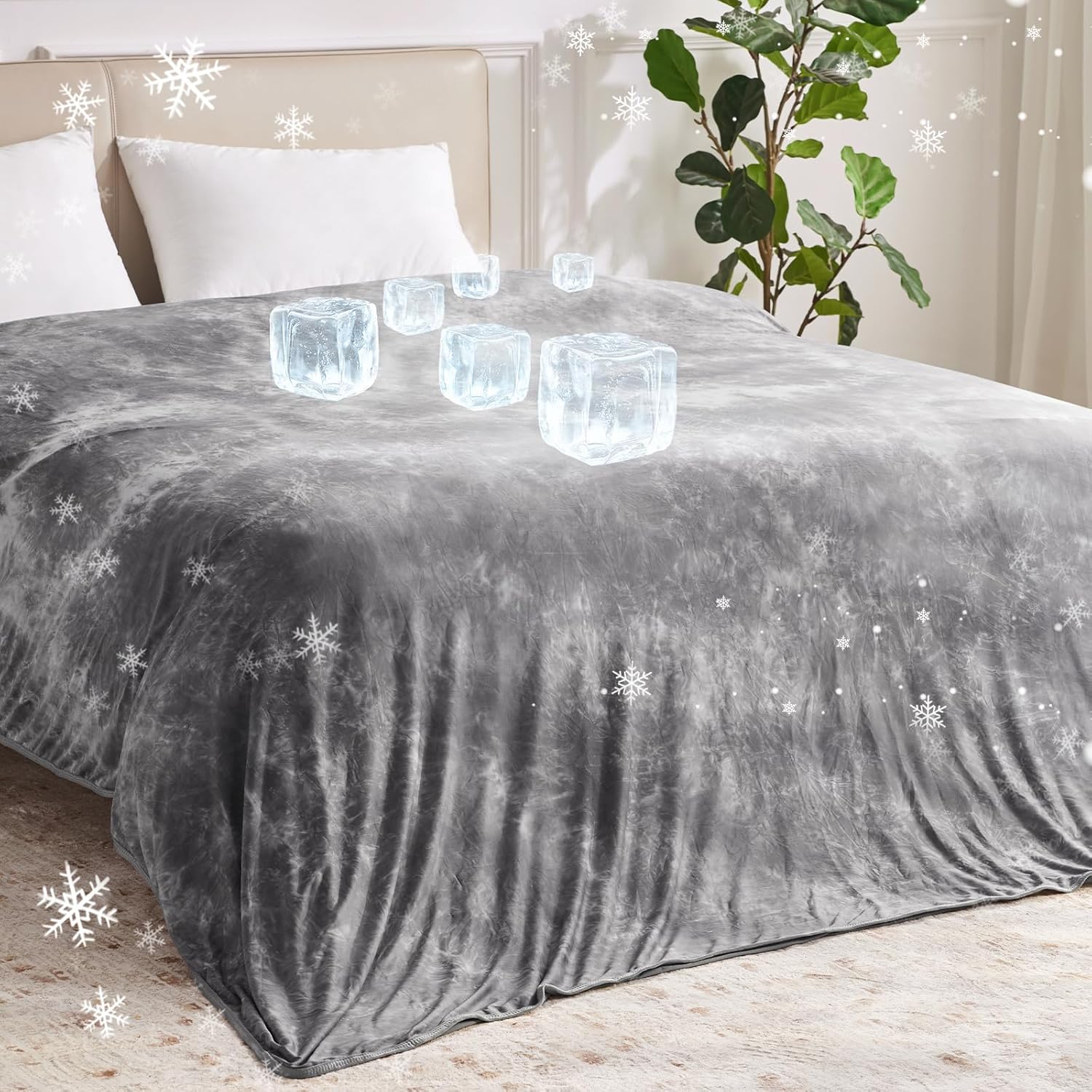 Guohaoi Cooling Blanket Queen Size for Hot Sleepers and Summer