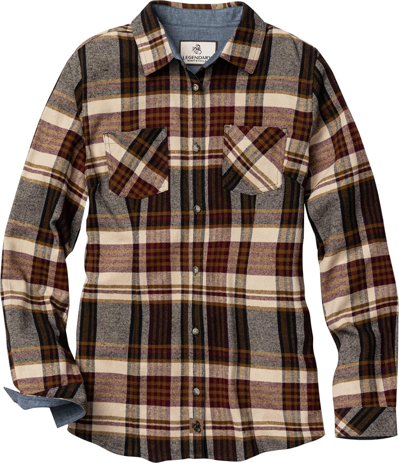 Legendary Whitetails Womens Long Sleeve Plaid Flannel Shirt