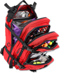 Red EMS/EMT Trauma & Bleeding First Aid Responder Backpack - Stocked