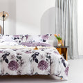 MILDLY 100% Long-Staple Cotton Duvet Cover Set Hydrangea Lotus - Ultra