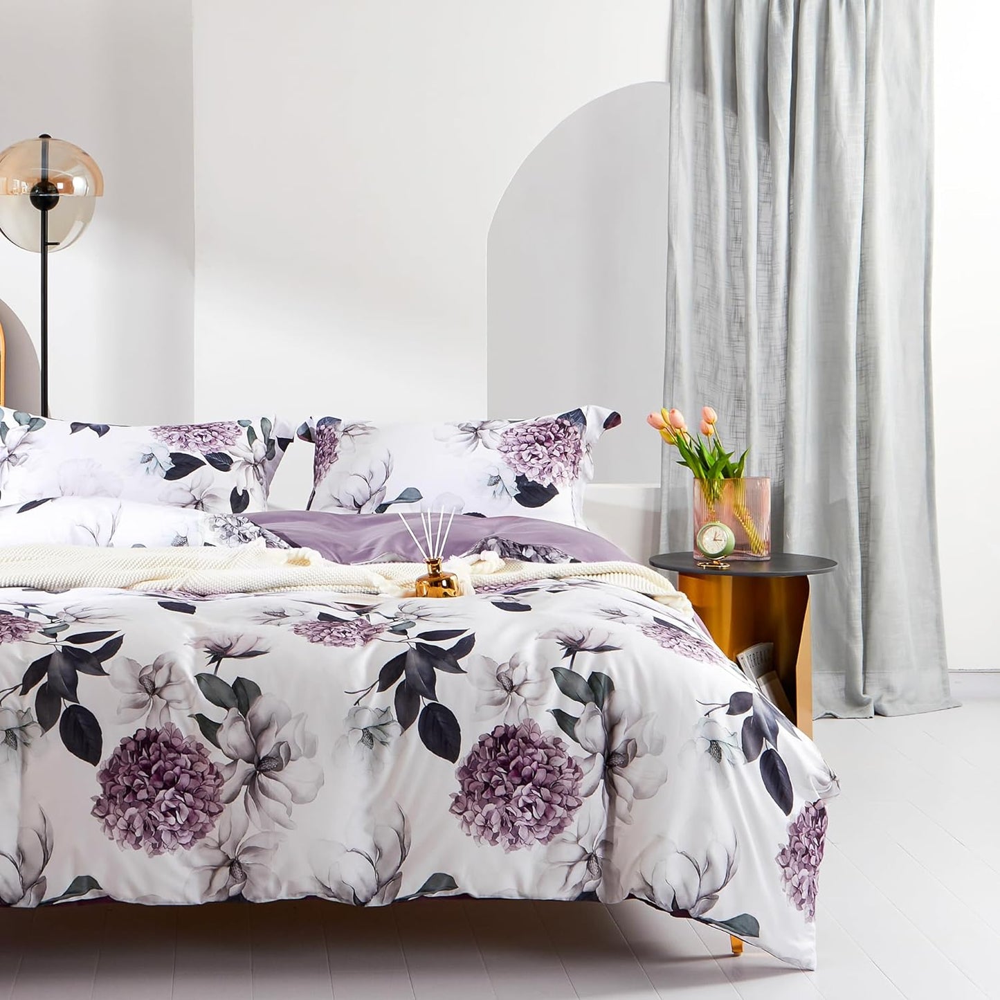 MILDLY 100% Long-Staple Cotton Duvet Cover Set for Comfort