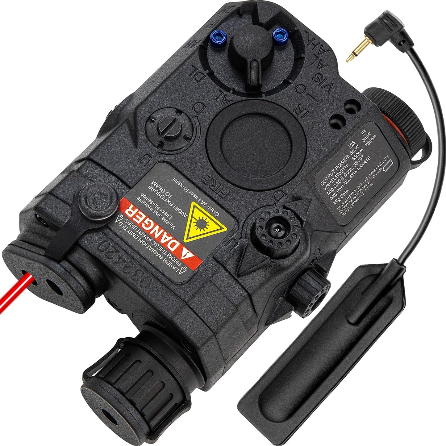 ACTIONUNION Airsoft PEQ-15 with IR Laser and LED Flashlight