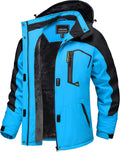 Women's Winter Ski Jacket with Fleece Lining - Waterproof Hooded Coat