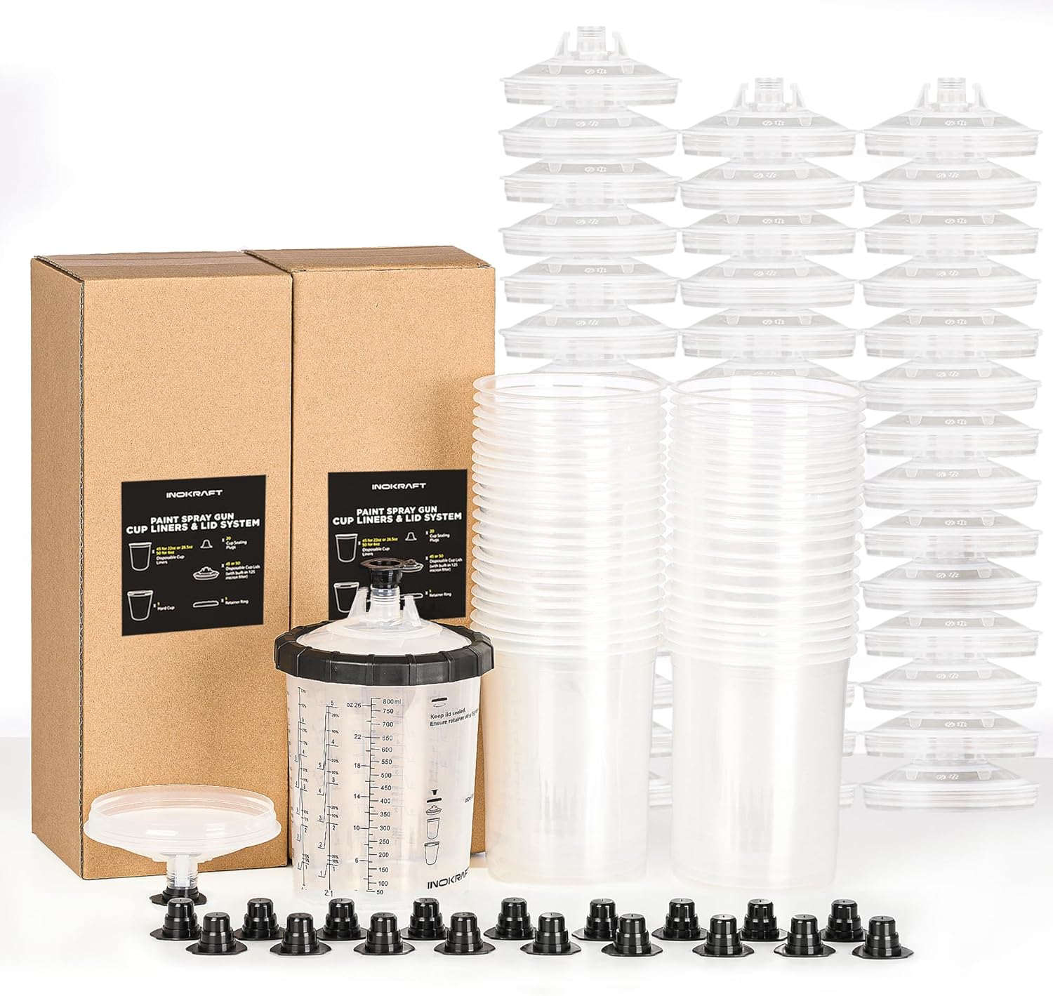 InoKraft Disposable Paint Spray Gun Cup System for Easy Use