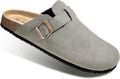 BULLIANT Clogs for Men Women - Fleece Lined Cork Footbed Comfort