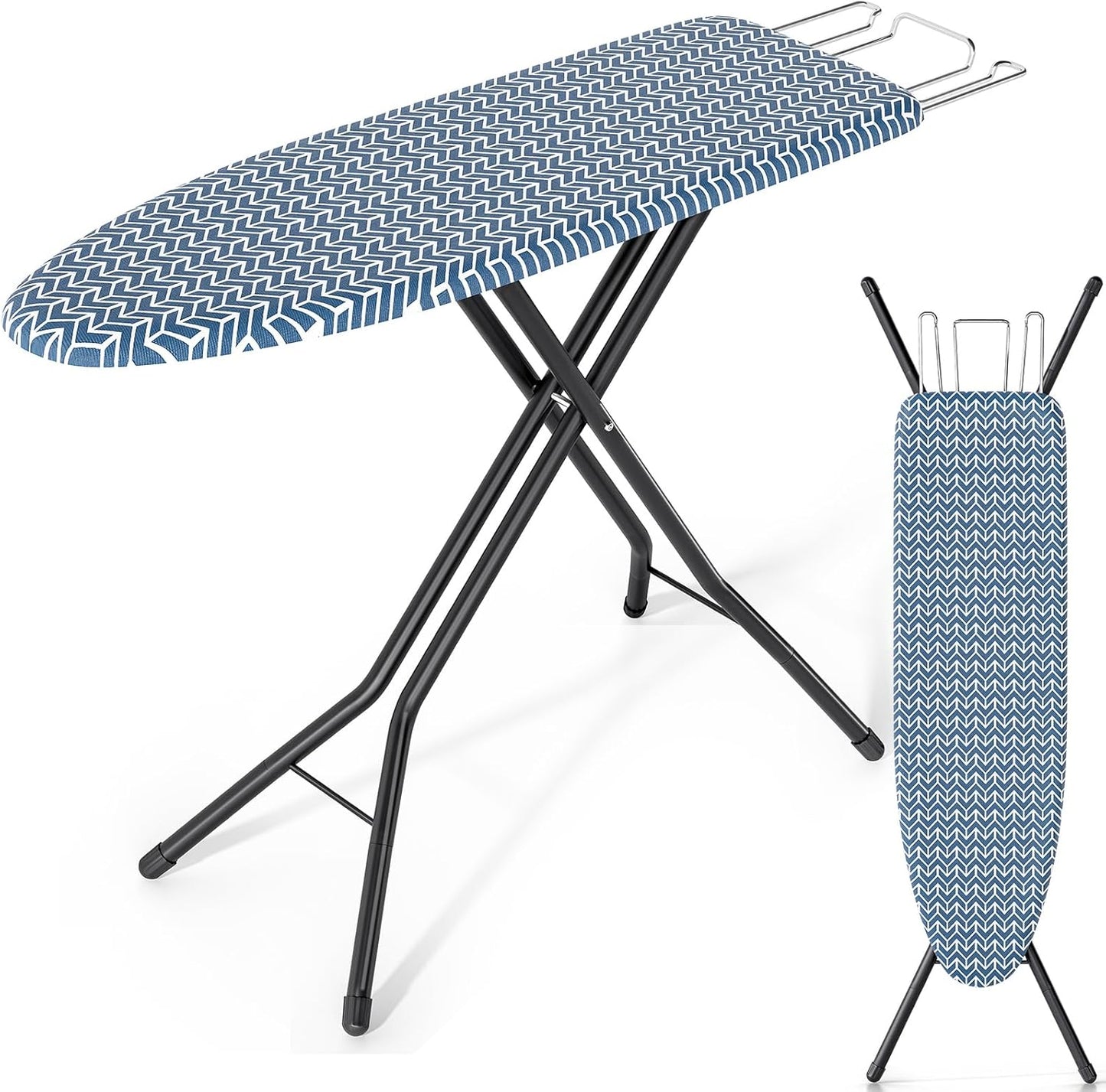 KINGBOARD Ironing Board with Adjustable Height and Sturdy Design