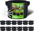 PHYEX 12-Pack 20 Gallon Grow Bags - Breathable Durable Fabric Pots