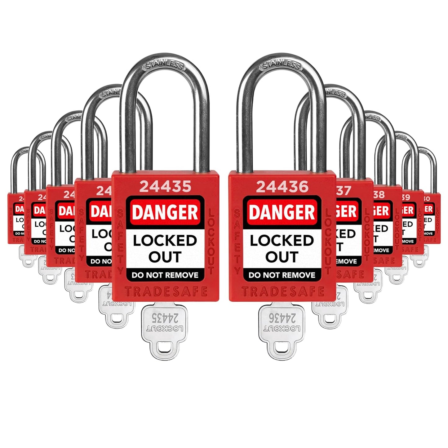 TRADESAFE Lockout Tagout Locks Set - OSHA Compliant Safety Locks