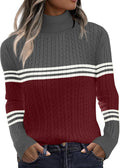 Zeagoo Womens Turtleneck Cable Knit Pullover - Slim Fit Fall Top can
