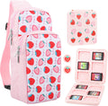 Pink Carrying Travel Bag for Switch 2/Switch/OLED/Lite - Strawberry