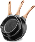 Non Stick Frying Pan Set for Healthy Cooking with YIIFEEO