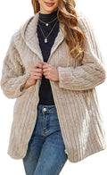 Womens Fleece Jacket Hooded Sherpa Coat - Warm, Soft Comfort