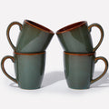 Coffee Mug 14 oz Reactive Glaze Set of 4 - Unique Artisan Mugs