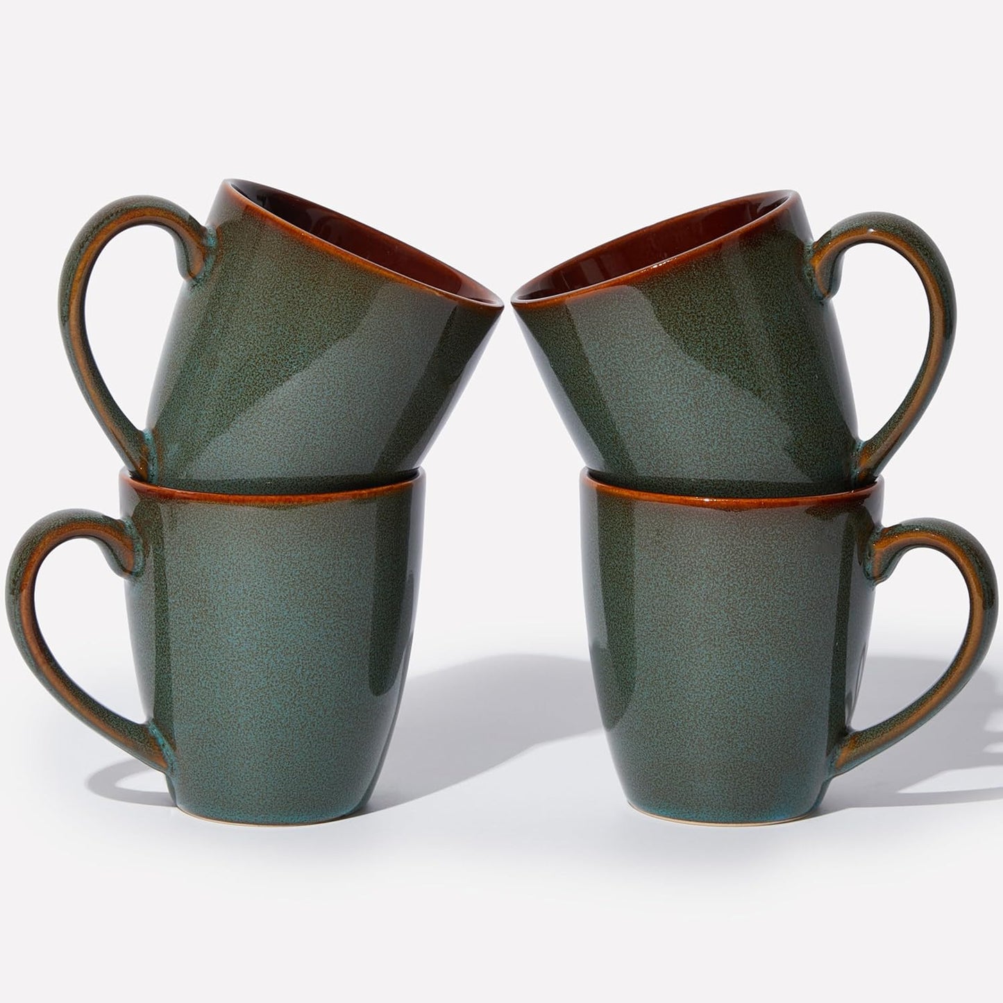 Unique Artisan Ceramic Coffee Mug Set of 4 for Everyday Use