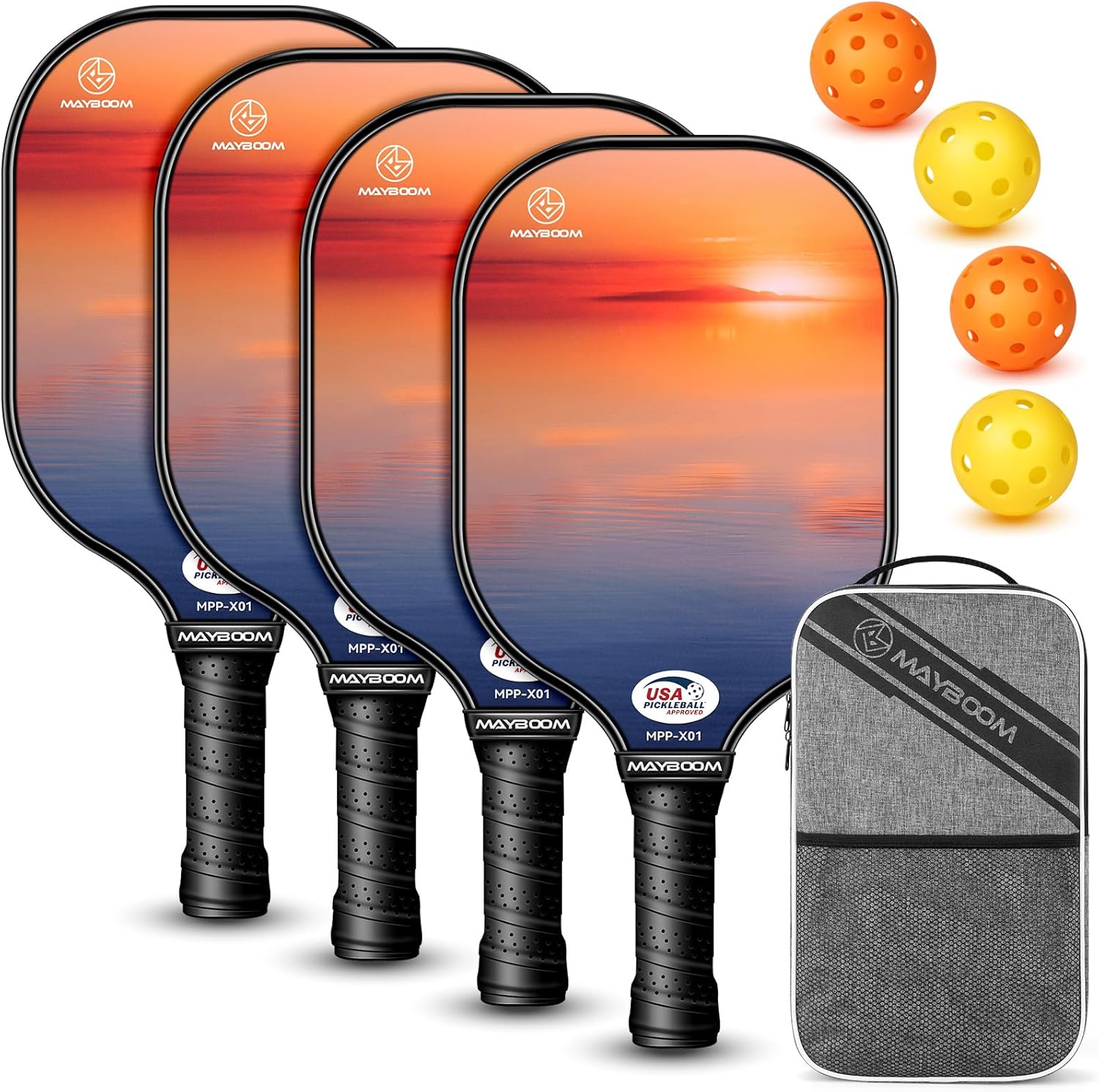 Mayboom Pickleball Paddles Set of 2 or 4 for Beginners