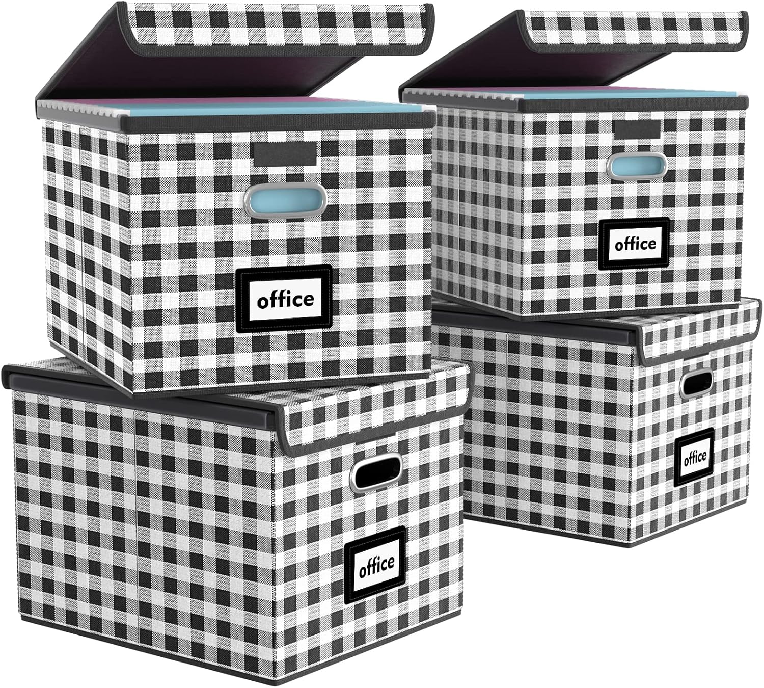 Huolewa Decorative File Organizer Boxes for Office Storage