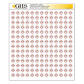 GHS Hazard Class Pictogram Labels - Corrosive 1/2 in (Pack of 1820)