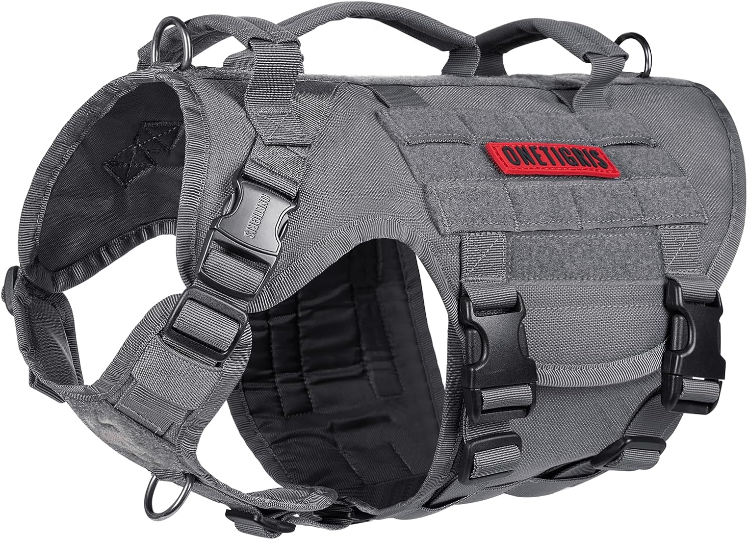 OneTigris Large Tactical Dog Harness for No Pulling Control