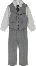 Van Heusen Boys 4-Piece Formal Suit Set - Classic Gray Heather