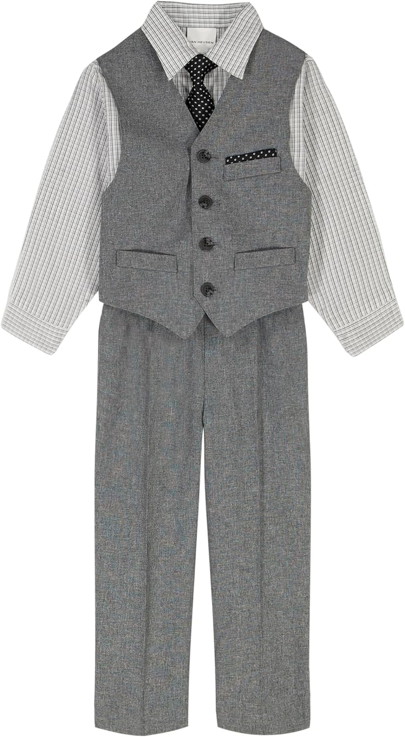 Van Heusen Boys 4-Piece Formal Suit Set for Stylish Occasions