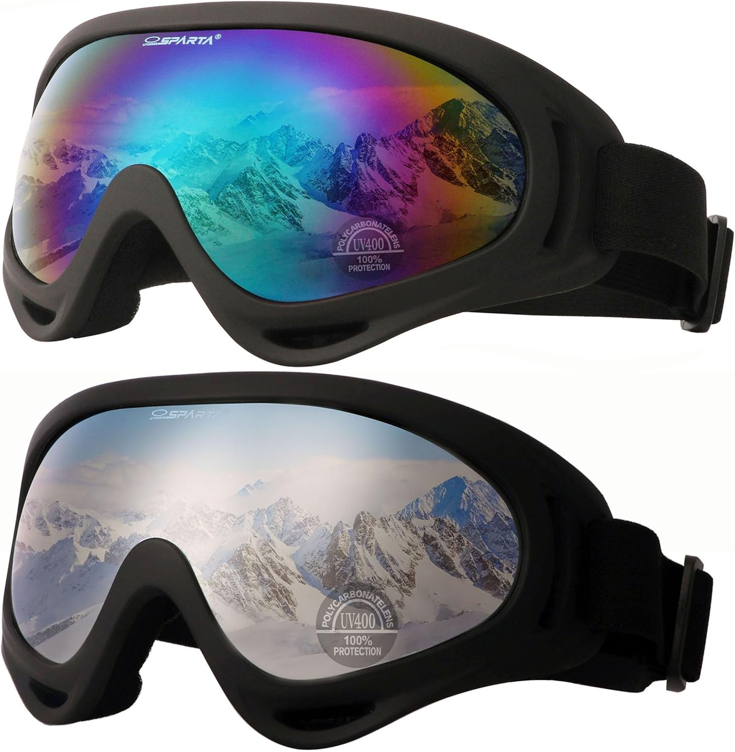 2-Pack Snow Ski Goggles - Outdoor Eye Protection
