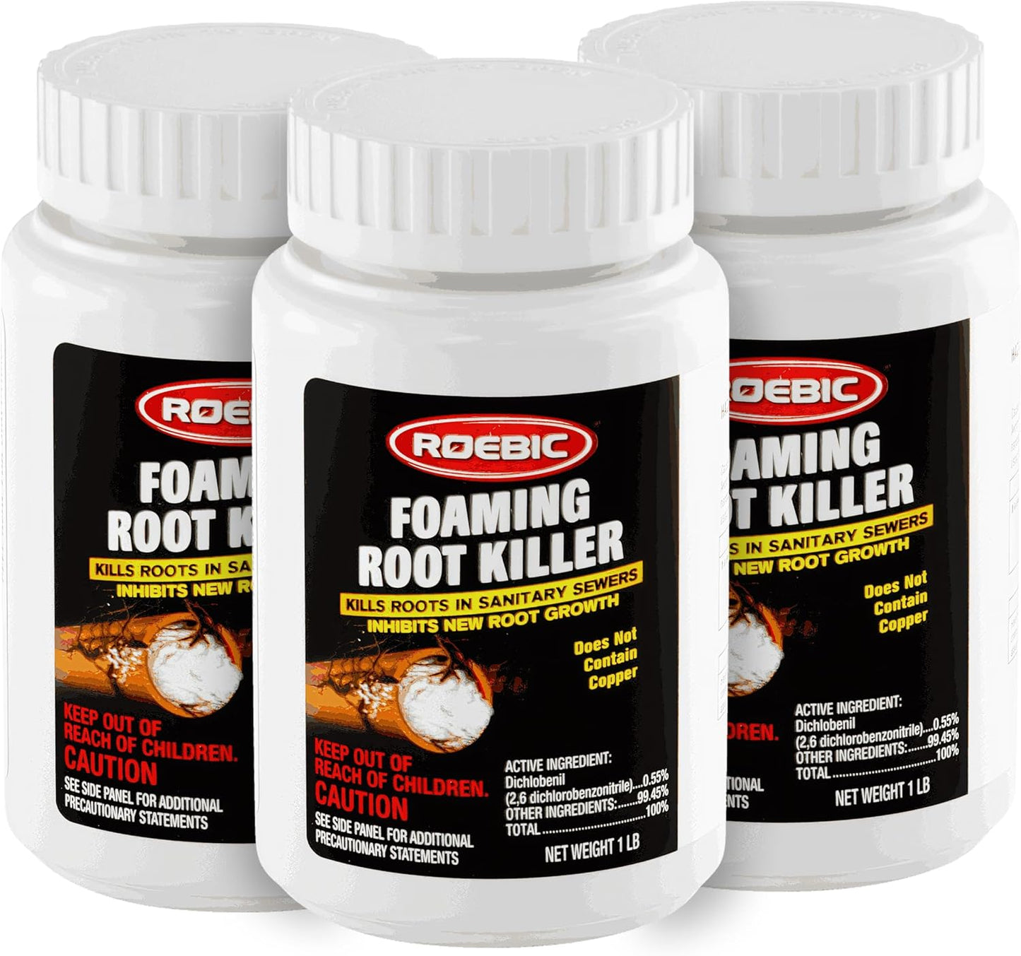 Roebic Foaming Tree Root Killer for Clogs and Backups