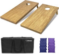 Regulation Cornhole Boards 4 ft x 2 ft - Solid Wood Set for Tailgates