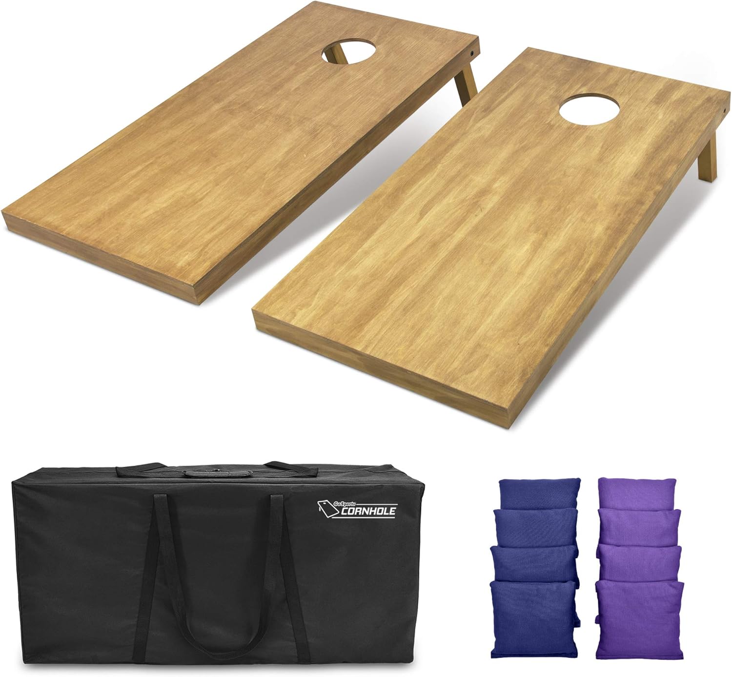 GoSports 4 ft x 2 ft Wooden Cornhole Boards Set for Fun