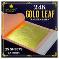 Barnabas Blattgold 24K Gold Leaf Transfer Sheets - 25 Pack