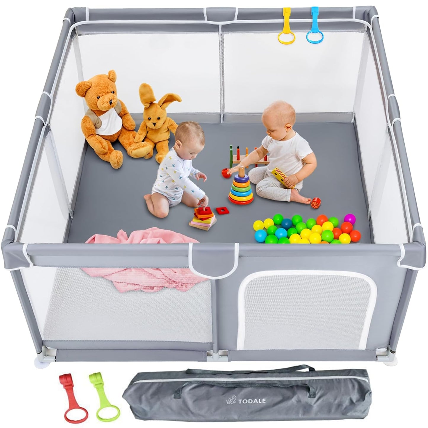 Todale Baby Playpen - Effortless Setup & Stylish Indoor Play