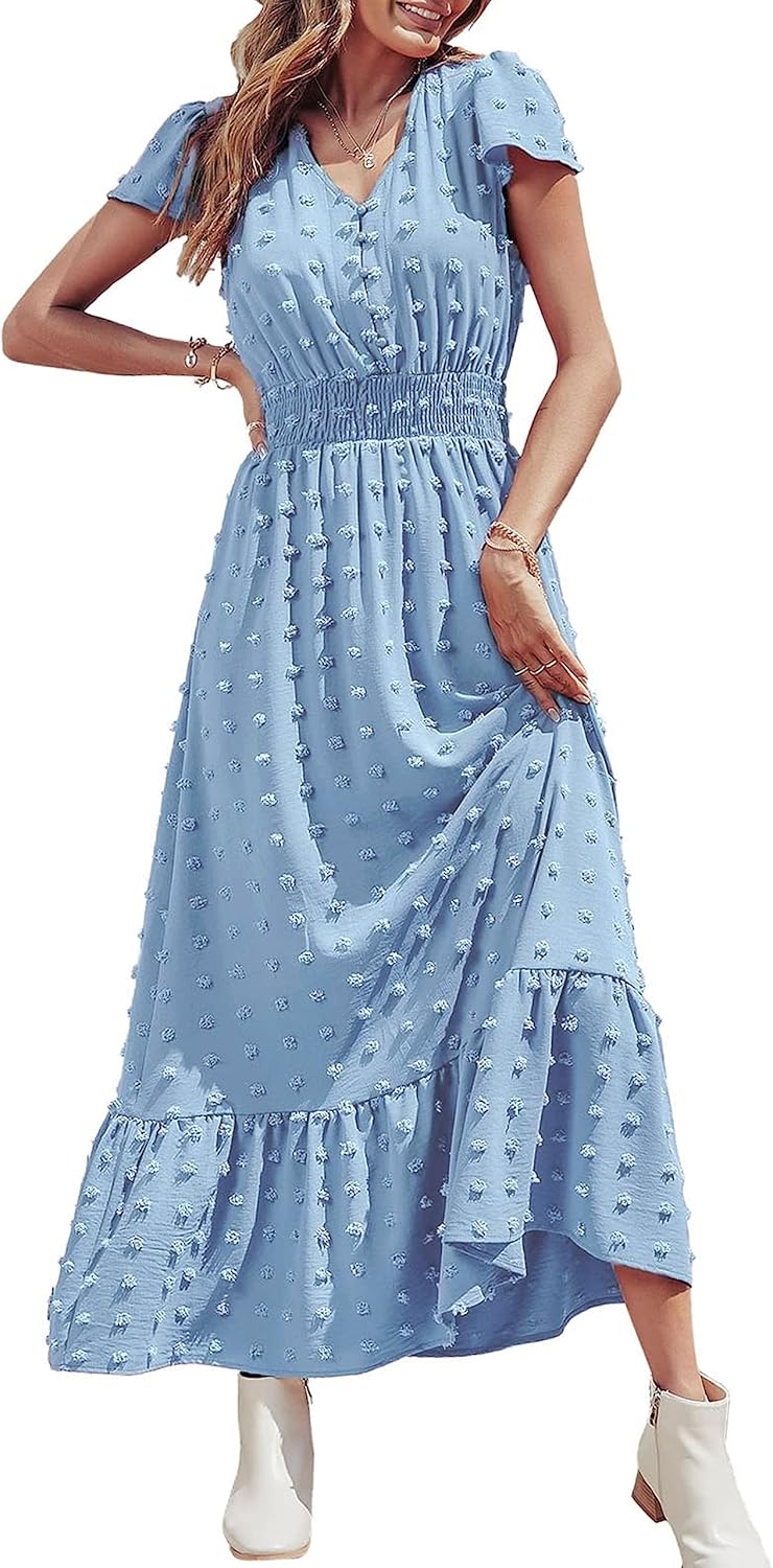 PRETTYGARDEN Womens Dresses 2025 Summer Maxi Dress Boho Chic